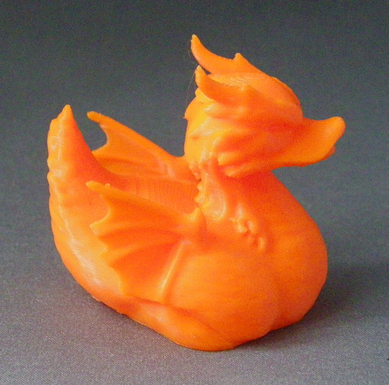 (image for) 3D Prints - Draak Badeend 1 - Zonnig Oranje (Sunny Orange)