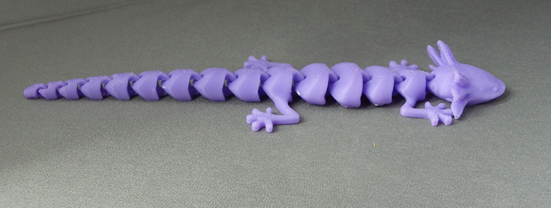 (image for) 3D Prints - Beweegbare Axolotl 1 - Paars (Purple)
