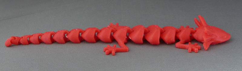 (image for) 3D Prints - Beweegbare Axolotl 1 - Rood (Red)