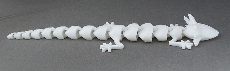 (image for) 3D Prints - Beweegbare Axolotl 1 - Wit (White)