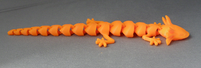 (image for) 3D Prints - Beweegbare Axolotl 1 - Zonnig Oranje (Sunny Orange)