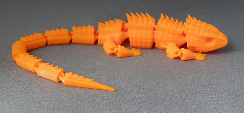(image for) 3D Prints - Beweegbare Baardagame 1 - Zonnig Oranje (Sunny Orange)