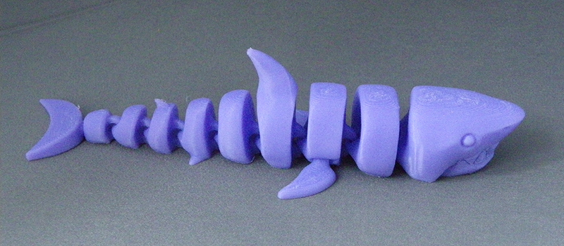 (image for) 3D Prints - Beweegbare Haai 1 - Paars (Purple)