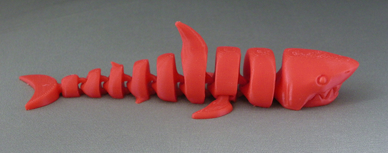 (image for) 3D Prints - Beweegbare Haai 1 - Rood (Red)
