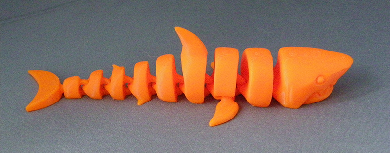 (image for) 3D Prints - Beweegbare Haai 1 - Zonnig Oranje (Sunny Orange)