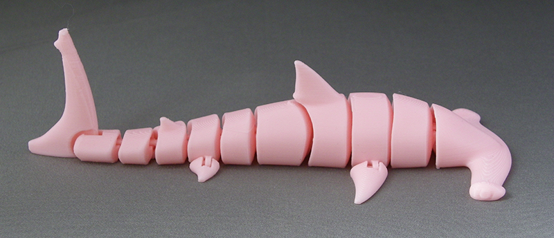 (image for) 3D Prints - Beweegbare Hamerhaai 1 - Kersenroze (Sakura Pink)