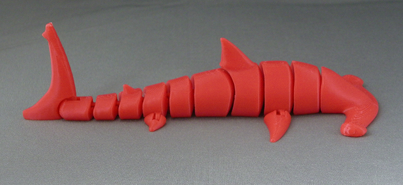 (image for) 3D Prints - Beweegbare Hamerhaai 1 - Rood (Red)