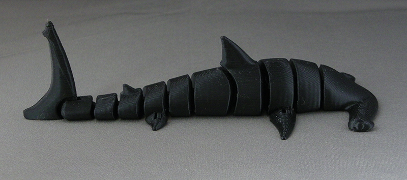 (image for) 3D Prints - Beweegbare Hamerhaai 1 - Zwart (black)