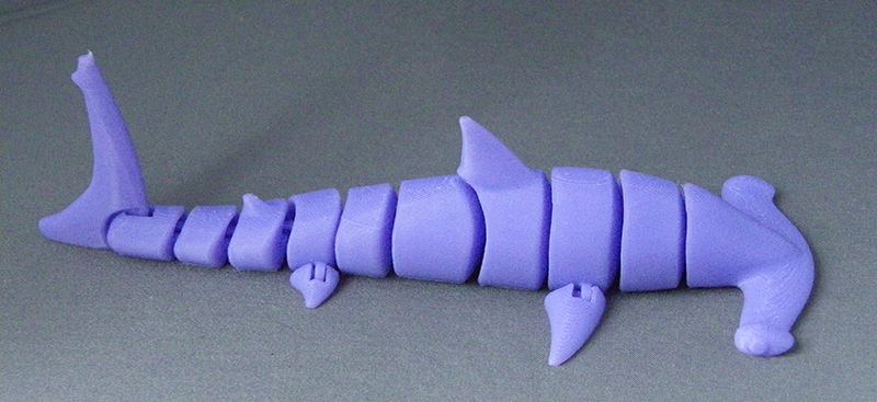 (image for) 3D Prints - Beweegbare Hamerhaai 1 - Paars (Purple)