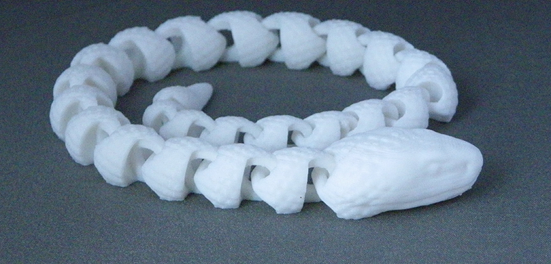 (image for) 3D Prints - Beweegbare Slang 1 - Wit (White)