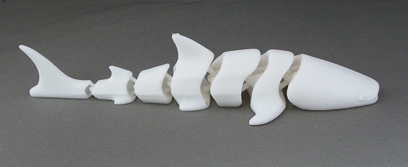 (image for) 3D Prints - Beweegbare Walvishaai 1 - Wit (White)