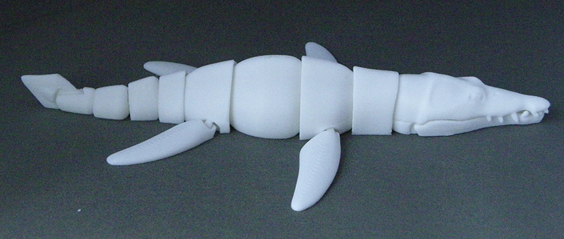 (image for) 3D Prints - Beweegbare Liopleurodon 1 - Wit (White)