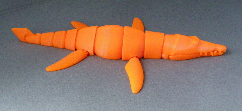 (image for) 3D Prints - Beweegbare Liopleurodon 1 - Zonnig Oranje (Sunny Orange)
