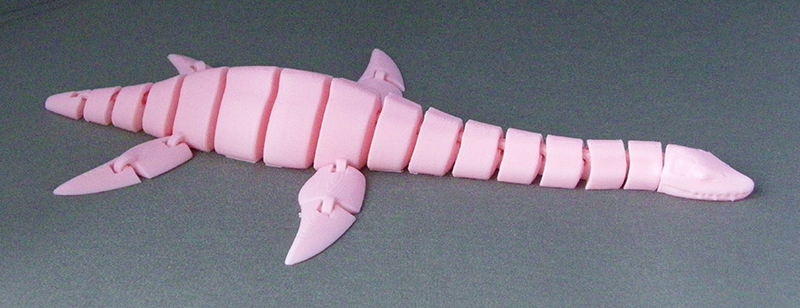 (image for) 3D Prints - Beweegbare Plesiosaurus 1 - Kersenroze (Sakura Pink)