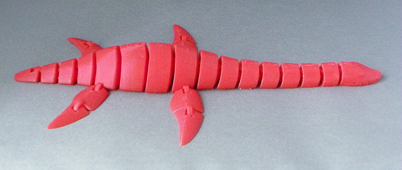 (image for) 3D Prints - Beweegbare Plesiosaurus 1 - Rood (Red)