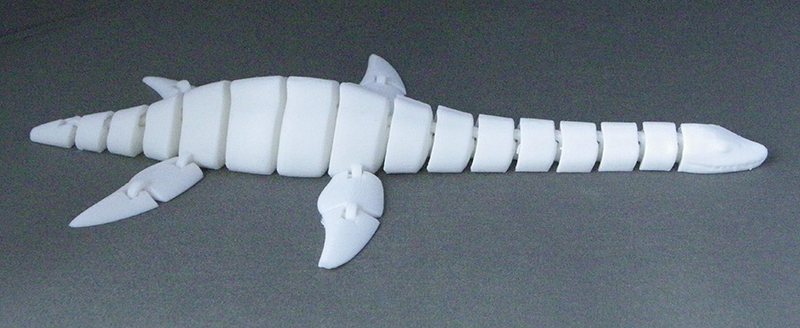 (image for) 3D Prints - Beweegbare Plesiosaurus 1 - Wit (White)