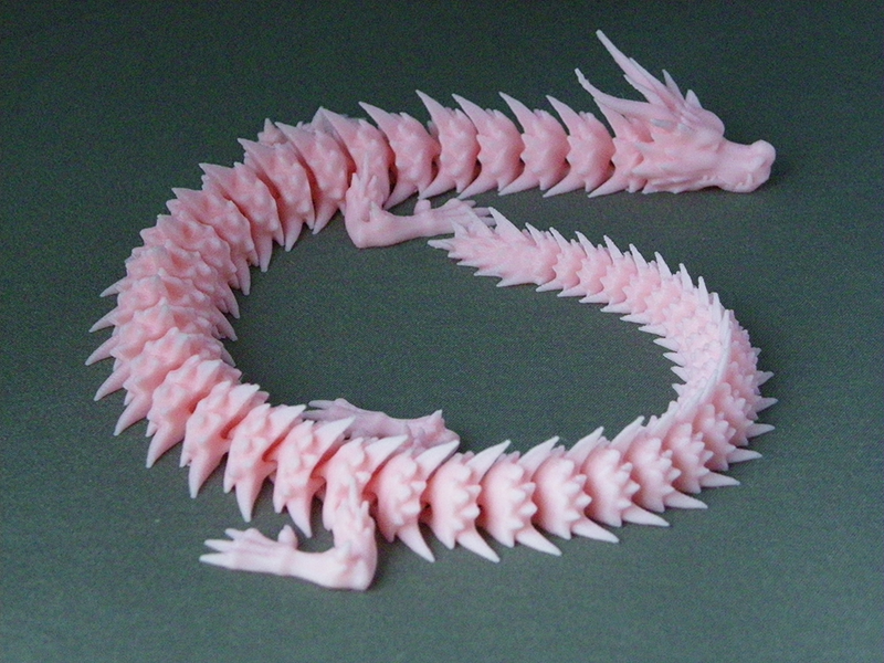 (image for) 3D Prints - Beweegbare Draak 1 - Kersenroze (Sakura Pink)