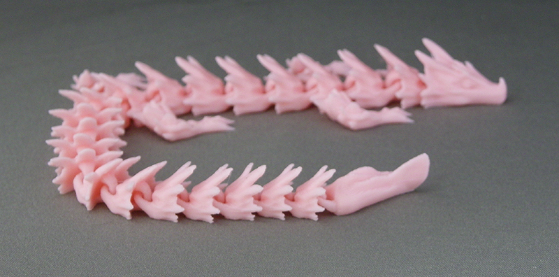 (image for) 3D Prints - Beweegbare Draak 2 - Kersenroze (Sakura Pink)