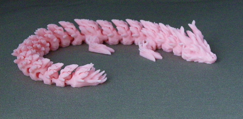 (image for) 3D Prints - Beweegbare Draak 3 - Kersenroze (Sakura Pink)