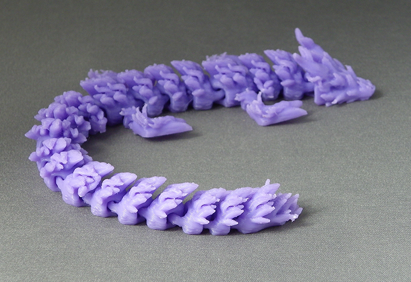 (image for) 3D Prints - Beweegbare Draak 3 - Paars (Purple)