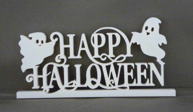 (image for) 3D Prints - Happy Helloween Bord Geesten 1 (Meerdere Kleuren Mogelijk)