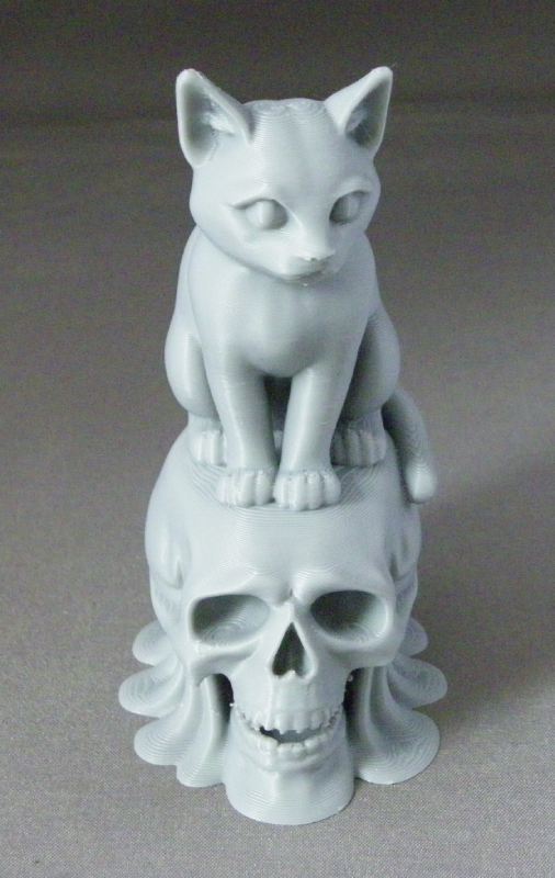 (image for) 3D Prints - Kat op Schedel 1 (Meerdere Kleuren Mogelijk)
