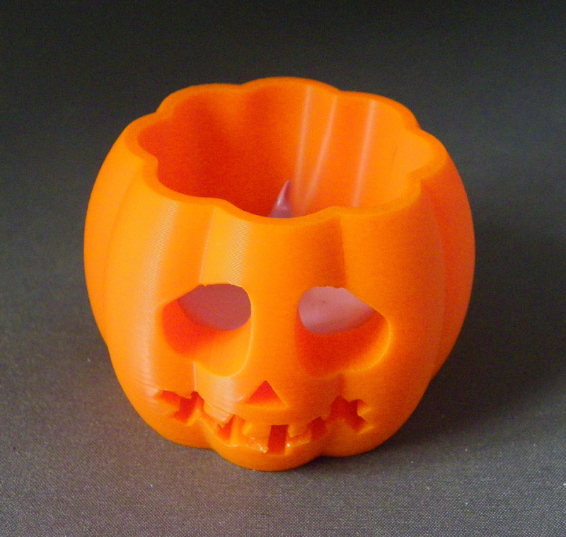 (image for) 3D Prints - Pompoen Theelichthouder 5 (Meerdere Kleuren Mogelijk)