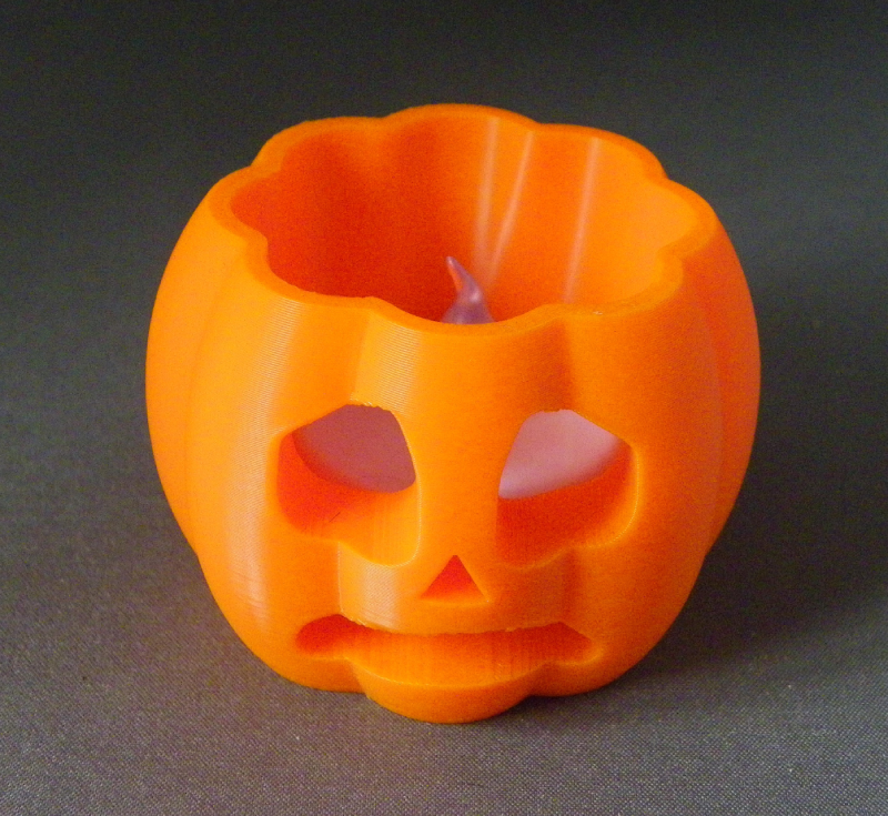 (image for) 3D Prints - Pompoen Theelichthouder 7 (Meerdere Kleuren Mogelijk)