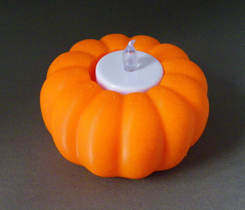 (image for) 3D Prints - Pompoen Theelichthouder 8 (Meerdere Kleuren Mogelijk)