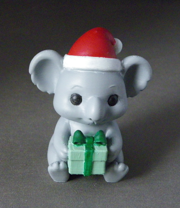 (image for) 3D Prints - Koala met Kado 1 - Geschilderd