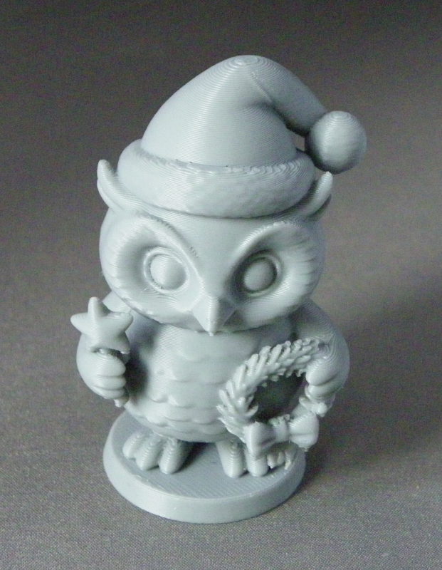 (image for) 3D Prints - Uil met Kerstkrans 1 (Meerdere Kleuren Mogelijk)