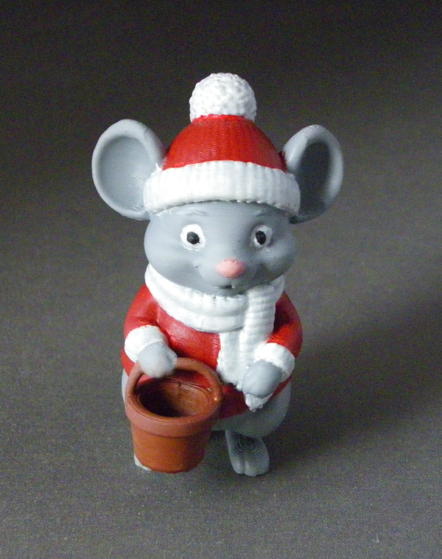 (image for) 3D Prints - Winter Muis 1 - Geschilderd