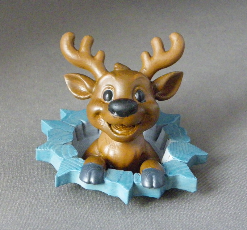 (image for) 3D Prints - Winter Rendier 1 - Geschilderd