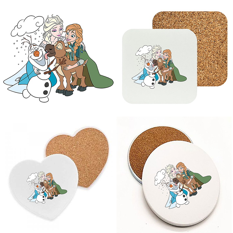 (image for) Onderzetter - Frozen - Anna, Elsa, Olaf en Sven 1