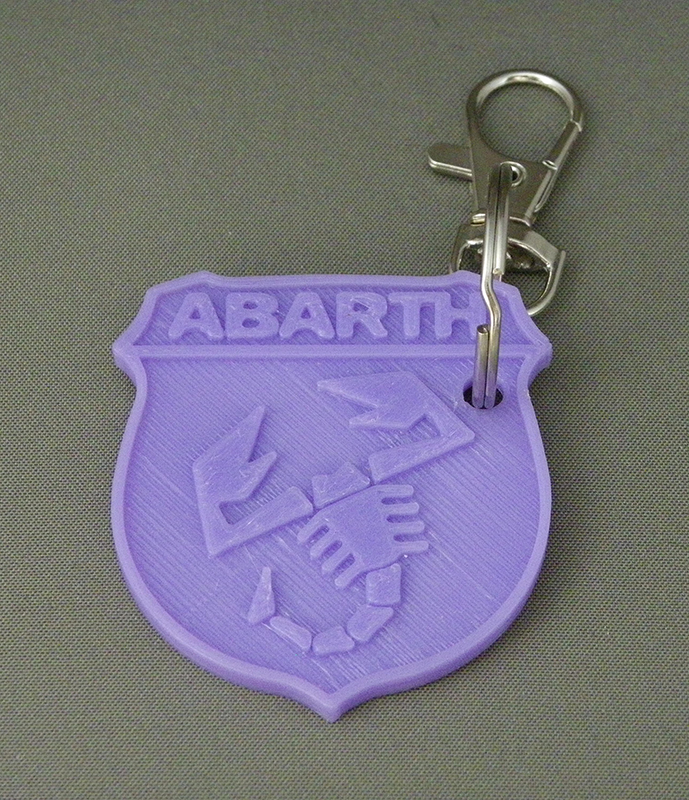 (image for) 3D Prints - Abarth Sleutelhanger 1 - Paars (Purple)
