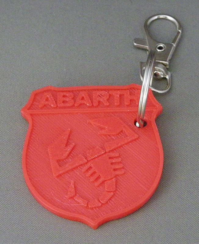 (image for) 3D Prints - Abarth Sleutelhanger 1 - Rood (Red)
