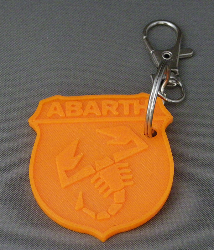 (image for) 3D Prints - Abarth Sleutelhanger 1 - Zonnig Oranje (Sunny Orange)