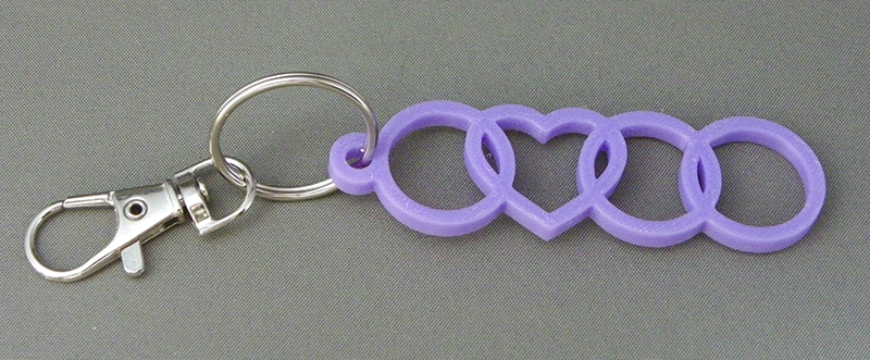 (image for) 3D Prints - Audi Sleutelhanger 1 - Paars (Purple)