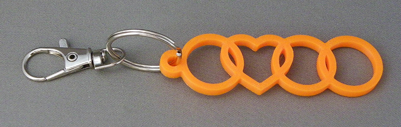 (image for) 3D Prints - Audi Sleutelhanger 1 - Zonnig Oranje (Sunny Orange)