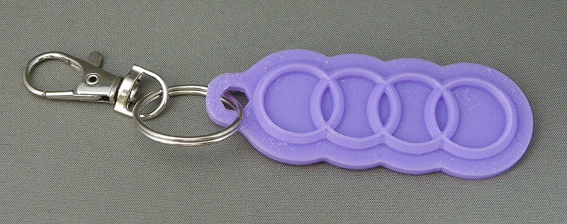 (image for) 3D Prints - Audi Sleutelhanger 2 - Paars (Purple)