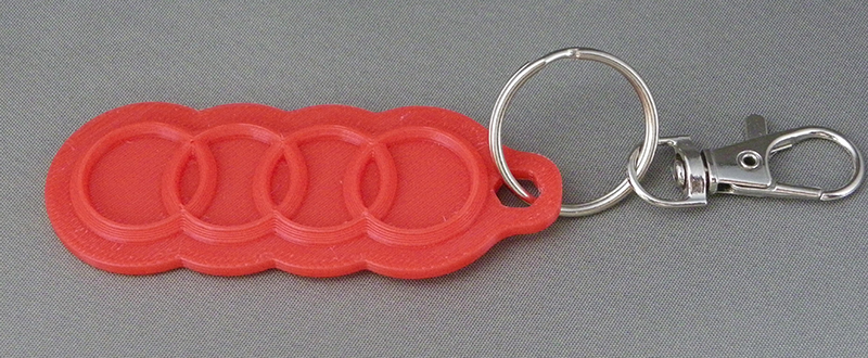 (image for) 3D Prints - Audi Sleutelhanger 2 - Rood (Red)