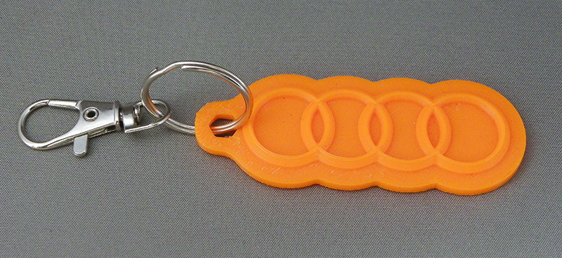 (image for) 3D Prints - Audi Sleutelhanger 2 - Zonnig Oranje (Sunny Orange)