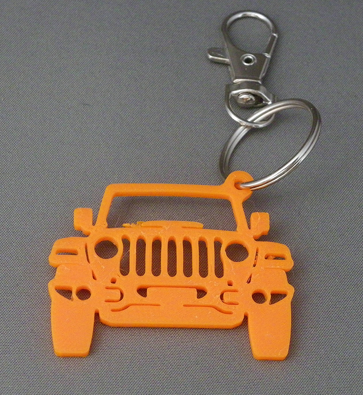 (image for) 3D Prints - Auto Sleutelhanger 1 - Zonnig Oranje (Sunny Orange)