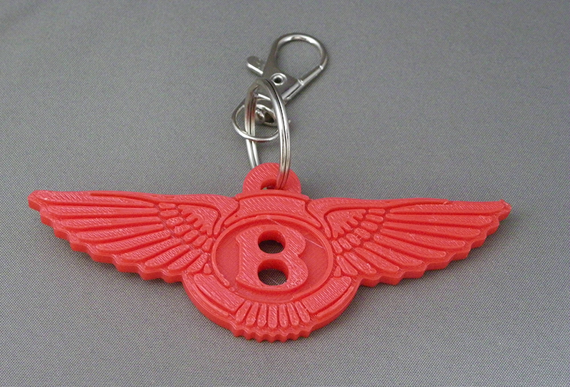 (image for) 3D Prints - Bentley Sleutelhanger 1 - Rood (Red)