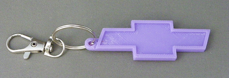 (image for) 3D Prints - Chevrolet Sleutelhanger 1 - Paars (Purple)