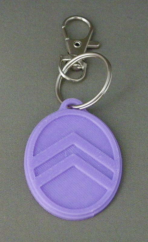 (image for) 3D Prints - Citroën Sleutelhanger 1 - Paars (Purple)