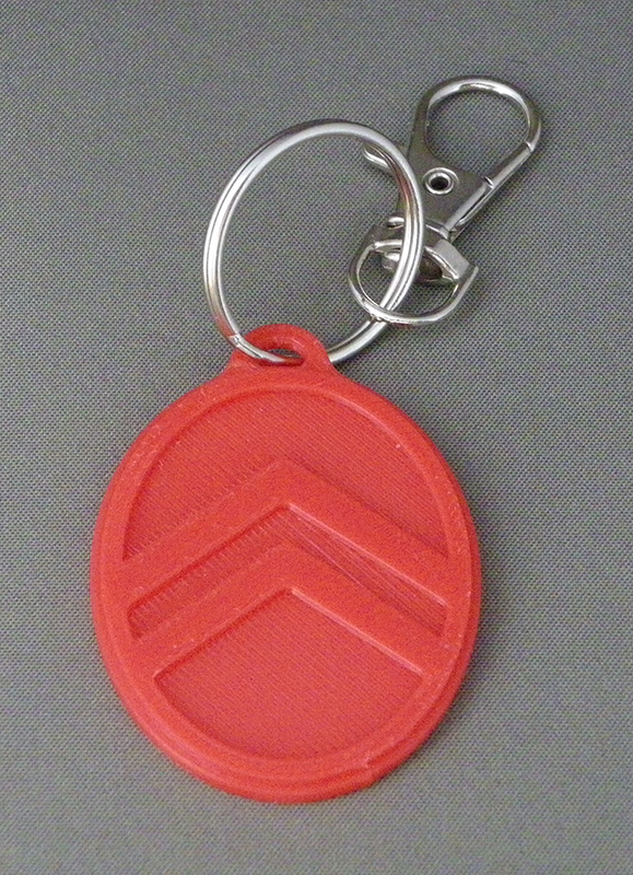 (image for) 3D Prints - Citroën Sleutelhanger 1 - Rood (Red)
