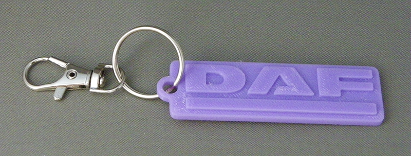 (image for) 3D Prints - Daf Sleutelhanger 1 - Paars (Purple)