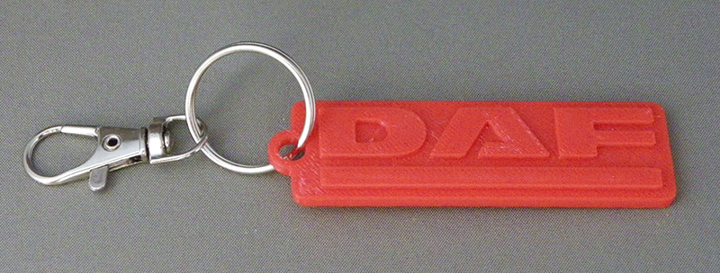 (image for) 3D Prints - Daf Sleutelhanger 1 - Rood (Red)
