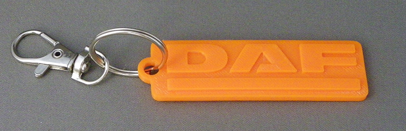 (image for) 3D Prints - Daf Sleutelhanger 1 - Zonnig Oranje (Sunny Orange)